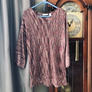 Marled mauve boatneck sweater size 1X